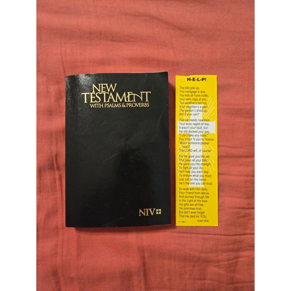 NIV New Testament with Psalms and Proverbs Biblica Paperback Black Pocket Bible